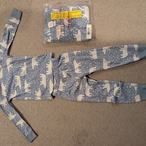 Hanna Andersson Light Blue Pajama Set with Polar Bear Design